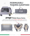 Prego Tokyo Dönenceli Oyun Parkı 70*110 Cm Gri 8047