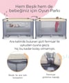 Prego Tokyo Dönenceli Oyun Parkı 70*110 Cm Gri 8047