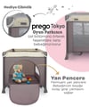 Prego Tokyo Dönenceli Oyun Parkı 70*110 Cm Bej 8047