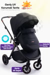 Prego Venüs Premium Çift Yönlü Bebek Arabası Siyah