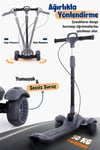 Prego Veyron  Bluetoothlu Müzikli Işıklı Çocuk Scooter Gri K-660