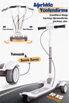 Prego Veyron Bluetoothlu Müzikli Işıklı Çocuk Scooter Bej K-660