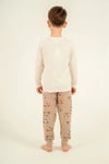 RolyPoly Erkek Çocuk Baskılı Pijama Takımı Ekru RP3875-3