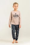 RolyPoly Erkek Çocuk Baskılı Pijama Takımı Bej RP3870-3
