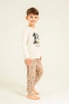 RolyPoly Erkek Çocuk Baskılı Pijama Takımı Ekru RP3875-3