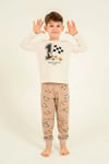 RolyPoly Erkek Çocuk Baskılı Pijama Takımı Ekru RP3875-3