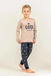 RolyPoly Erkek Çocuk Baskılı Pijama Takımı Bej RP3870-3