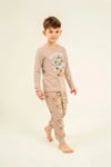 RolyPoly Erkek Çocuk Baskılı Pijama Takımı Bej RP3874-3