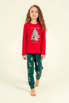 RolyPoly Kız Çocuk Baskılı Pijama Takımı Kırmızı RP3918-3