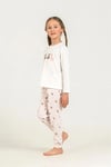 RolyPoly Kız Çocuk Baskılı Pijama Takımı Beyaz  RP3912-3