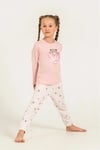 RolyPoly Kız Çocuk Baskılı Pijama Takımı Pembe RP3911-3