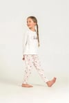 RolyPoly Kız Çocuk Baskılı Pijama Takımı Beyaz  RP3912-3