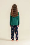 RolyPoly Kız Çocuk Baskılı Pijama Takımı Yeşil RP3918-3