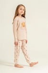 RolyPoly Kız Çocuk Baskılı Pijama Takımı Bej RP3915-3