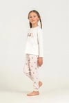 RolyPoly Kız Çocuk Baskılı Pijama Takımı Beyaz  RP3912-3