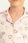 RolyPoly Kız Çocuk Gömlek Pijama Takımı Pudra RP3903-3