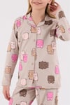 RolyPoly Kız Çocuk Pijama Takımı Bej RP3706-G