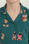 RolyPoly Kız Çocuk Winter Bear Gömlek Pijama Takımı Yeşil RP3919-3