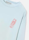 The Boston Kids Erkek Çocuk Baskılı Sweatshirt Mavi 6420
