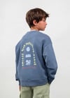 The Boston Kids Erkek Çocuk Baskılı Sweatshirt Mavi 6423