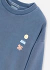 The Boston Kids Erkek Çocuk Baskılı Sweatshirt Mavi 6423