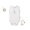 Tiffany Baby Bebek Ay Baskılı Kolsuz Çıtçıtlı Body Beyaz 35028