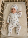 Tiffany Baby Bebek Breakfast Theme 3'lü Şapkalı Patikli Alt Üst Takım Ekru 35078