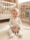 Tiffany Baby Bebek Breakfast Theme Fermuarlı Patikli Tulum Ekru 35040