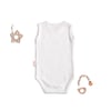 Tiffany Baby Bebek Bulut Baskılı Kolsuz Çıtçıtlı Body Beyaz 35028