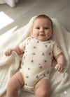 Tiffany Baby Bebek Krooboy Organik Theme Kısa Kol Zıbın Krem 14008