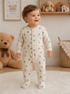 Tiffany Baby Bebek Krooboy Organik Theme Patikli Tulum Krem 14033