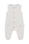 Tiffany Baby Bebek Lycra Theme Müslin Düğmeli Uzun Tulum Gri 27024