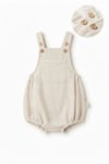Tiffany Baby Bebek Lycra Theme Müslin Salopet Tulum Bej 26003