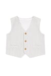 Tiffany Baby Bebek Lycra Theme Müslin Düğmeli Yelek Gri 27005