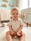 Tiffany Baby Bebek Lycra Theme Müslin Kısa Kol Gömlek Bej 26093