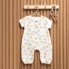 Tiffany Baby Bebek Müslin Sea Shell Theme Yarım Kol Tulum Beyaz 62091