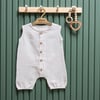 Tiffany Baby Bebek Müslin Theme Yarım Kol Uzun Tulum Gri 26091