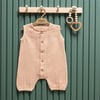 Tiffany Baby Bebek Müslin Theme Yarım Kol Uzun Tulum Bej 26091