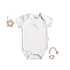 Tiffany Baby Bebek Uçurtma Baskılı Kısa Kollu Çıtçıtlı Body Beyaz 35028