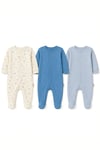Tiffany Baby Erkek Bebek Mini Home Theme 3'lü Patikli Tulum Set Mavi 47040
