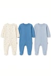 Tiffany Baby Erkek Bebek Mini Home Theme 3'lü Patikli Tulum Set Mavi 47040