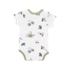 Tiffany Baby Erkek Bebek Work Machine Theme Yarım Kol Body Ekru 13008