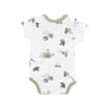 Tiffany Baby Erkek Bebek Work Machine Theme Yarım Kol Body Ekru 13008