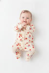 Tiffany Baby Kız Bebek Strawberry Garden Theme Patikli Tulum Ekru 15033