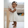 Tiffany Kız Bebek Müslin Fırfırlı Elbise Ekru 10086