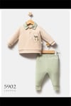 Tongs Baby Erkek Bebek Alt Üst Takım Yeşil 5902