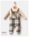 Tongs Baby Erkek Bebek Big Plaid Ekoseli Salopet Bluz Takım Siyah 6003