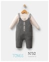 Tongs Baby Erkek Bebek Customary Salopet Bluz Takım Gri 5732