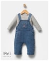 Tongs Baby Erkek Bebek Education Salopet Bluz Takım Mavi 5961