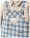 Tongs Baby Erkek Bebek Plaid Kareli Salopet Body Takım Mavi 5794